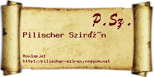Pilischer Szirén névjegykártya